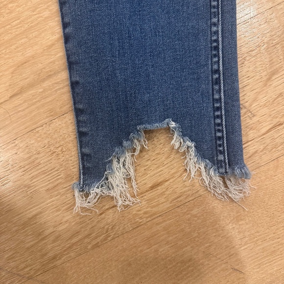 3x1 NYC Lewis Cut 1608 Med Wash Straight Leg Raw Hem High Waist Jeans Size 26 - Picture 6 of 9